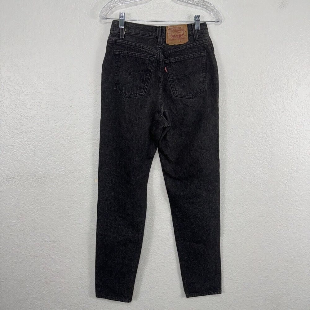 Vintage Levis 501 Mom‎ Jeans Women Sz 9 (24x32) Tapered 17501 0658 USA 90s Black